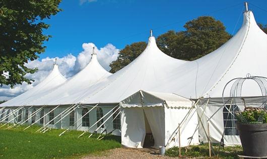 portable toilets arranged for a special event, providing quick and easy access for attendees in Lincoln RI